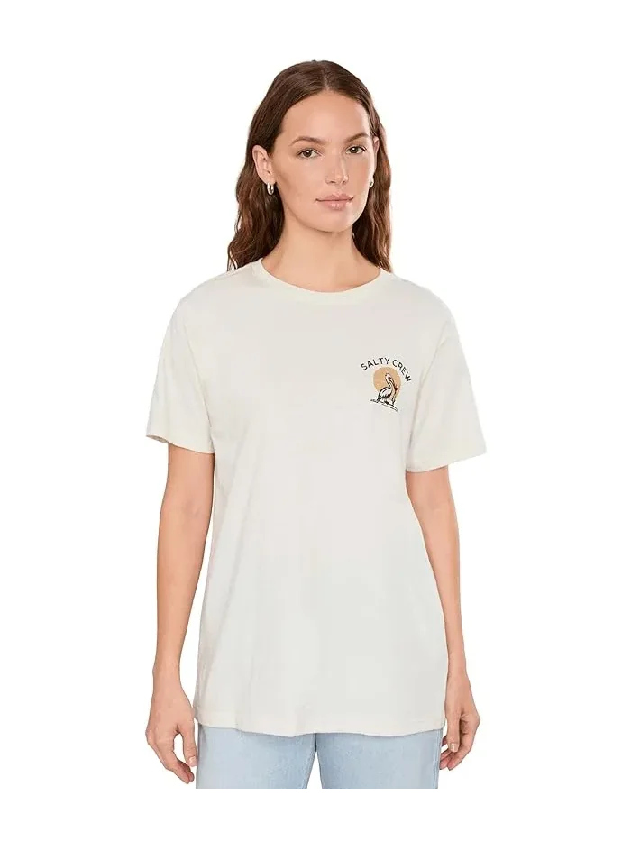 Футболка свободного кроя Beach Hut Boyfriend Salty Crew — изображение 1 из 5, кремовый
