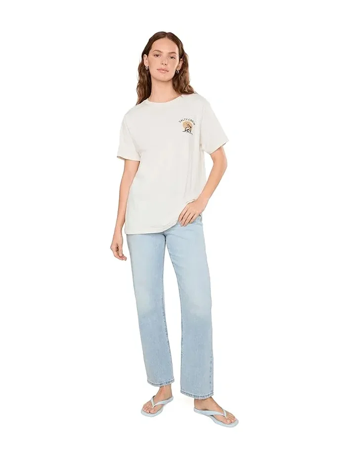 Футболка свободного кроя Beach Hut Boyfriend Salty Crew — изображение 2 из 5, кремовый