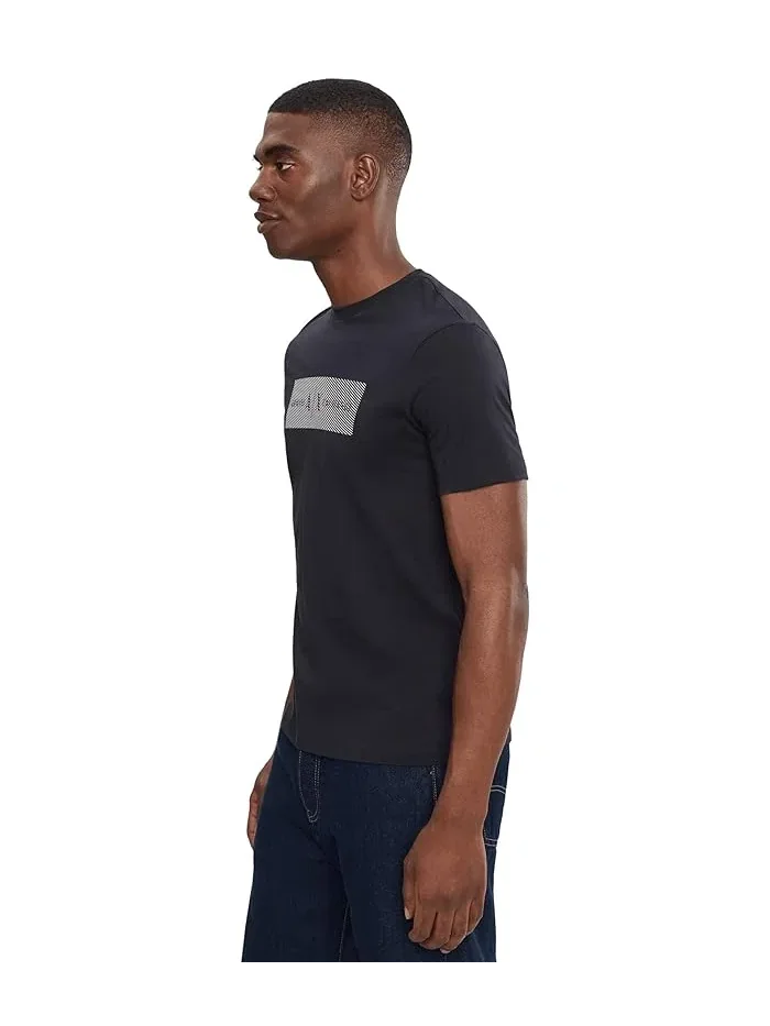 Футболка с коротким рукавом White Edition Slim Armani Exchange — изображение 3 из 5, глубокий темно-синий