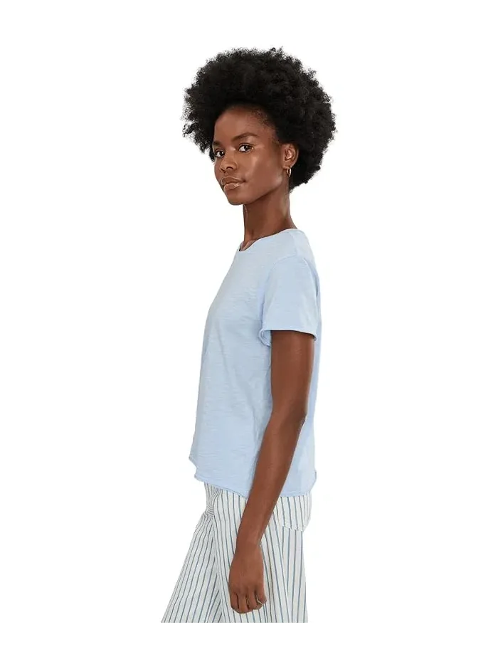 Футболка с коротким рукавом и круглым вырезом Garment Dye Elliott Lauren — изображение 3 из 5, фиолетовый