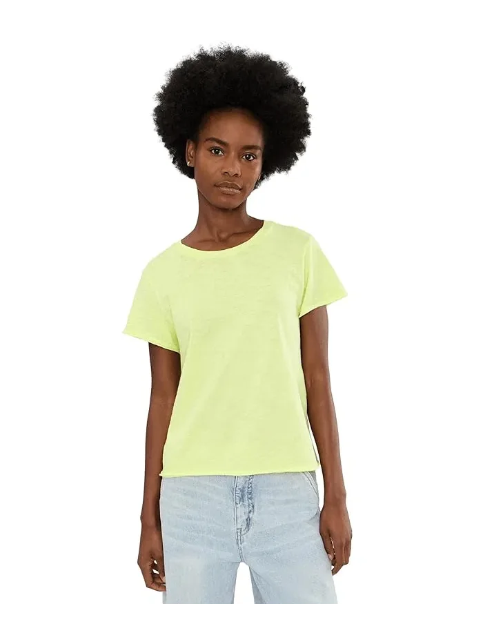 Футболка с коротким рукавом круглый вырез Garment Dye Tees Elliott Lauren — белый