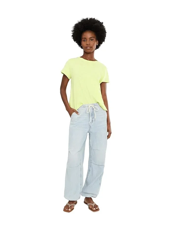Футболка с коротким рукавом круглый вырез Garment Dye Tees Elliott Lauren — изображение 2 из 5, белый