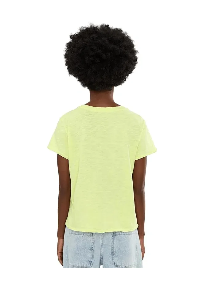 Футболка с коротким рукавом круглый вырез Garment Dye Tees Elliott Lauren — изображение 4 из 5, белый