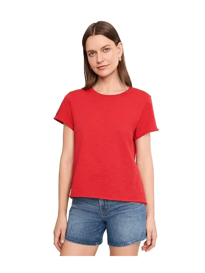 Футболка с коротким рукавом модель Garment Dye Tees Elliott Lauren — белый