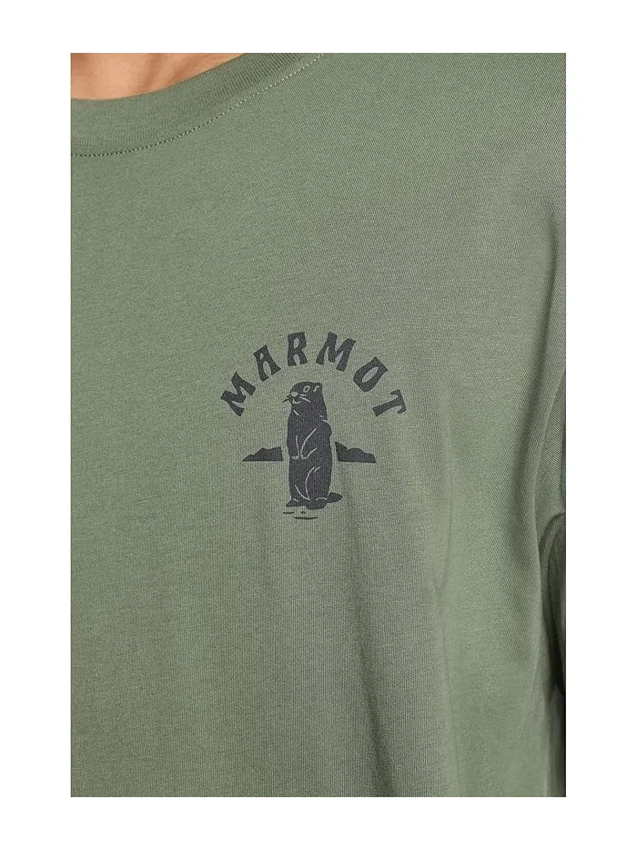 Футболка MMW Circle Critter Marmot — изображение 5 из 5, оливковый
