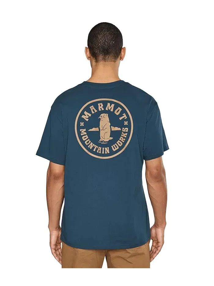 Футболка MMW Circle Critter Tee Marmot — изображение 4 из 5, темно-синий