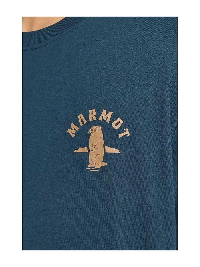 Футболка MMW Circle Critter Tee Marmot — изображение 5 из 5, темно-синий