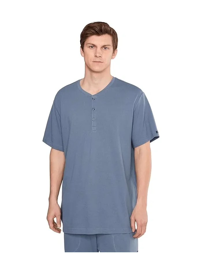 Футболка хенли с коротким рукавом Polo Ralph Lauren — изображение 1 из 5, камнестень