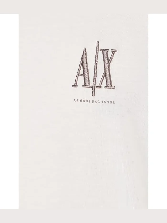 Футболка хлопковая джерси Cotton Jersey Tee Armani Exchange — изображение 5 из 5, кремовый