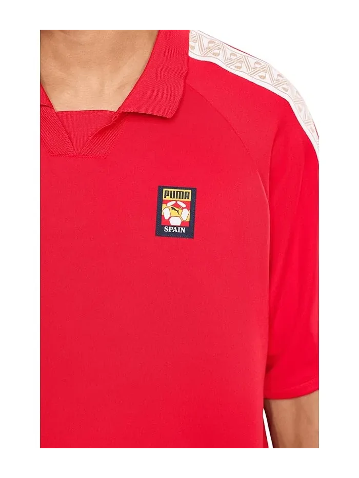 Футболка с воротником King Fanpack Spain PUMA — изображение 5 из 5, красный/белый/желтый