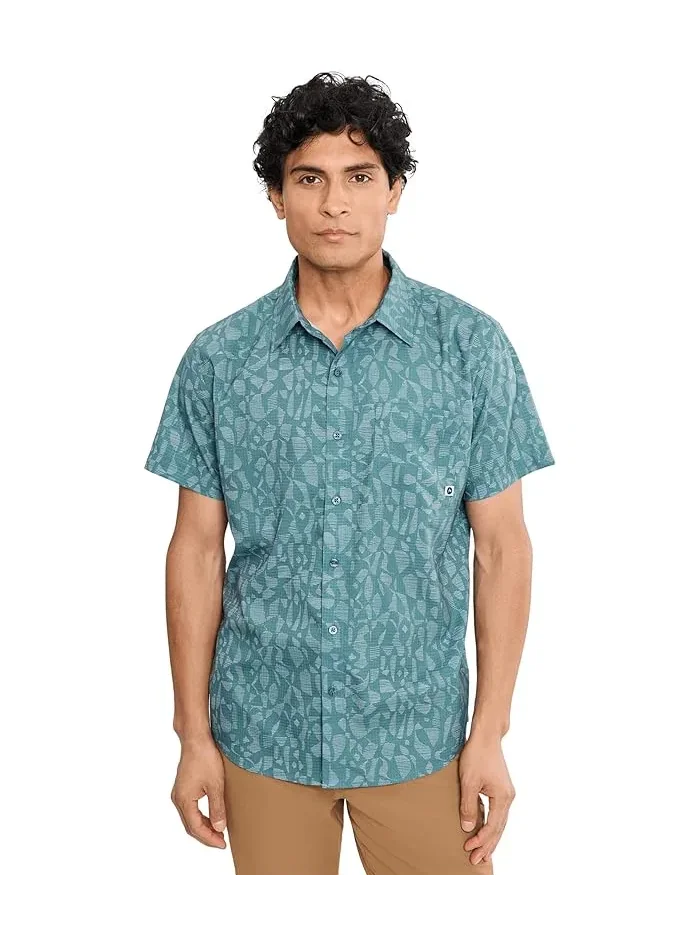 Рубашка AirExchange Short Sleeve Shirt Marmot — изображение 1 из 5, синий