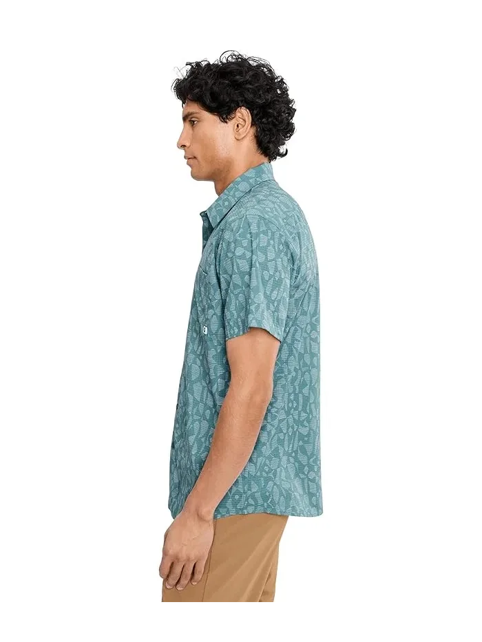 Рубашка AirExchange Short Sleeve Shirt Marmot — изображение 3 из 5, синий