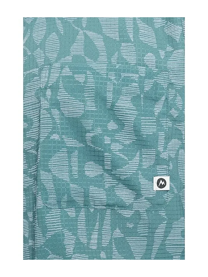 Рубашка AirExchange Short Sleeve Shirt Marmot — изображение 5 из 5, синий