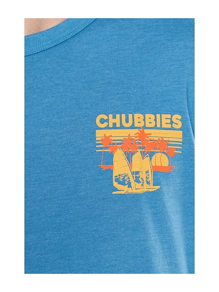Футболка с принтом The Moment You've Waited For Chubbies — изображение 5 из 5, синий