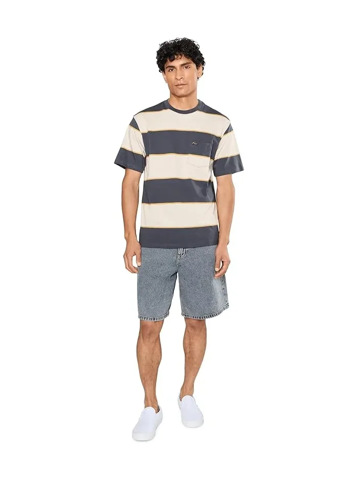 Футболка с полосками Dayshift Stripe RVCA — изображение 2 из 5, светлый хаки
