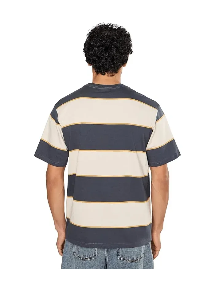 Футболка с полосками Dayshift Stripe RVCA — изображение 4 из 5, светлый хаки