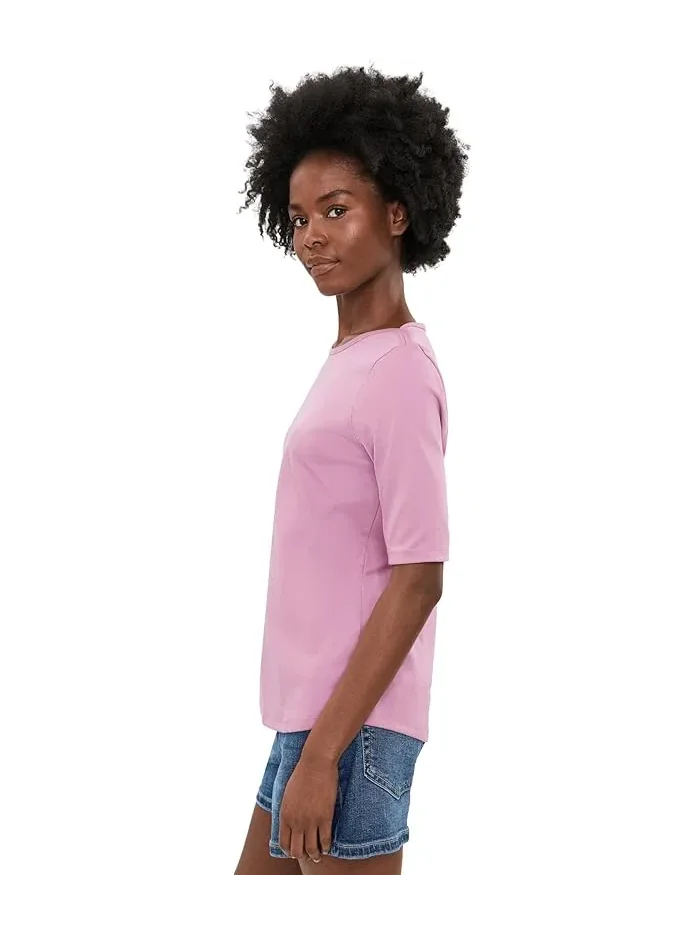 Футболка с лодочкой Pima Boatneck Elbow Sleeve Shirt L.L.Bean — изображение 3 из 5, орхидейный