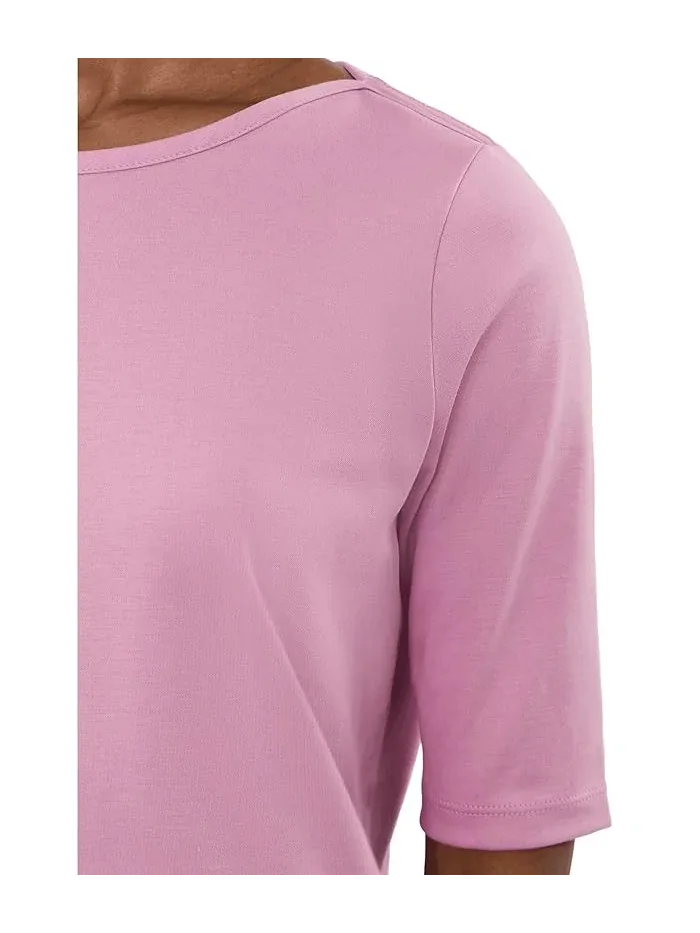 Футболка с лодочкой Pima Boatneck Elbow Sleeve Shirt L.L.Bean — изображение 5 из 5, орхидейный