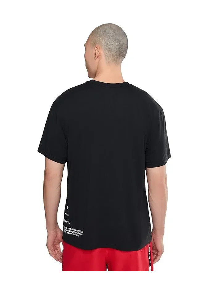 Футболка Nike Hydroguard Specs Dri-FIT UV с коротким рукавом — изображение 4 из 5, черный