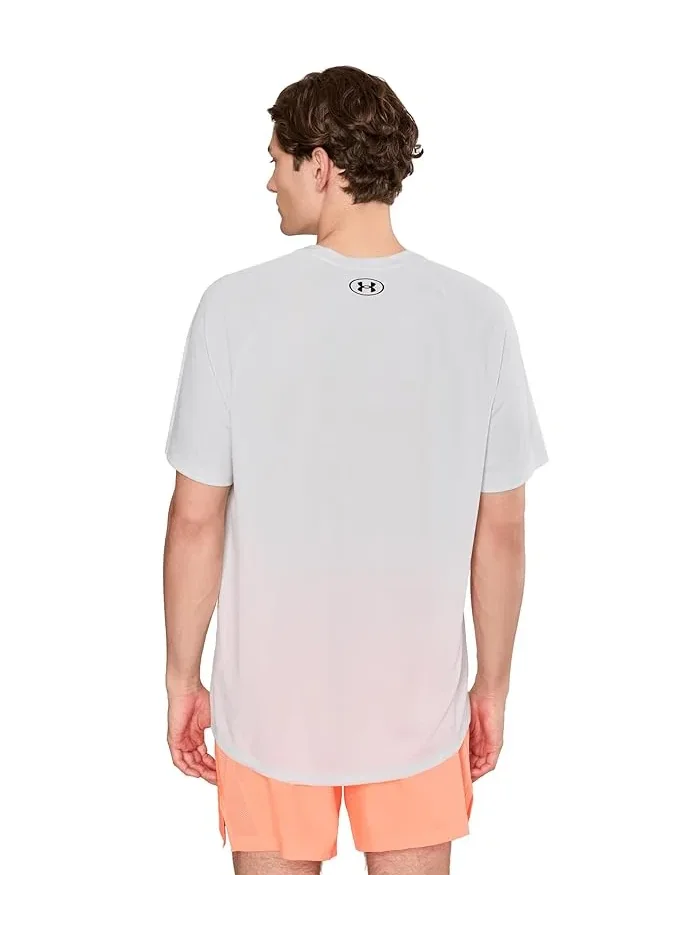 Футболка Tech Textured Short Sleeve Under Armour — изображение 4 из 5, серый/черный