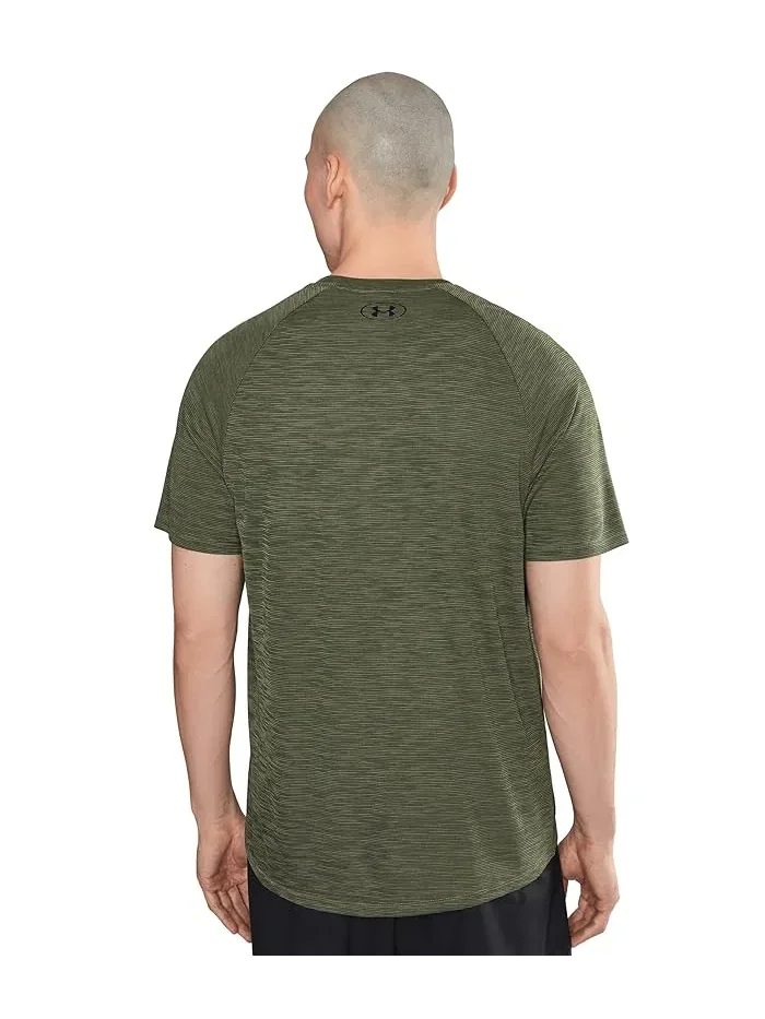 Футболка с коротким рукавом Tech Textured Under Armour — изображение 4 из 5, зеленый/черный