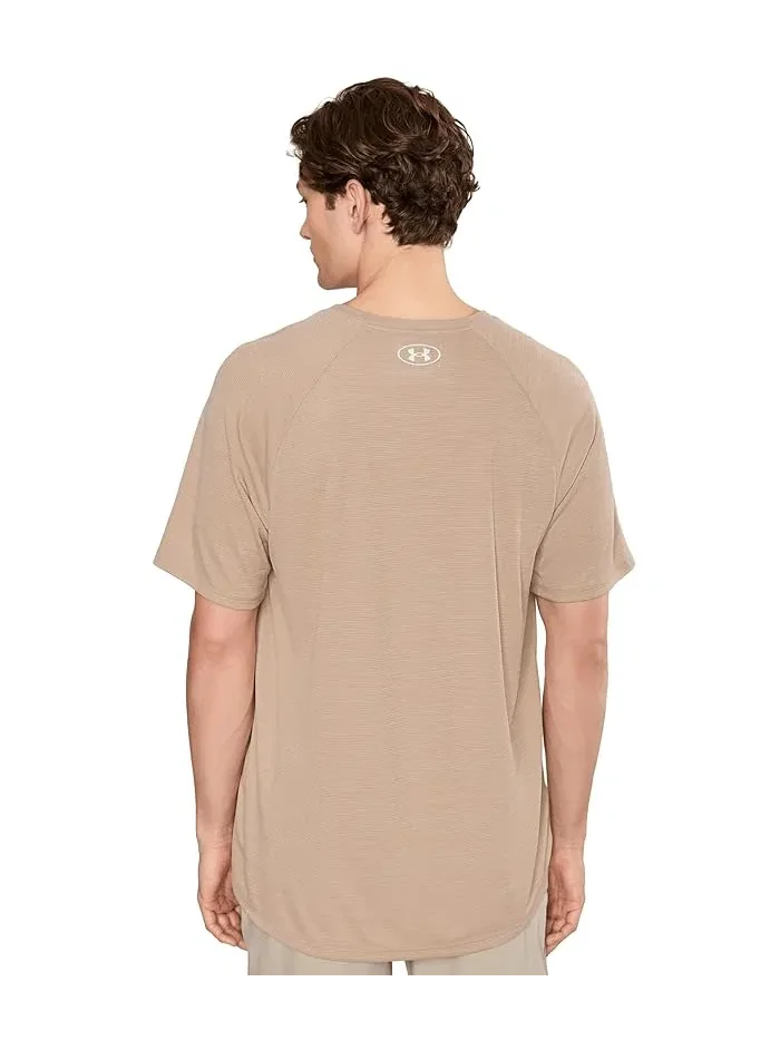 Футболка Tech Textured Under Armour — изображение 4 из 5, хаки/белый