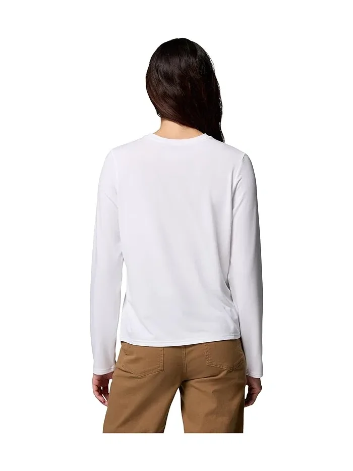 Футболка с длинным рукавом Soft Stretch Long Sleeve Tee Columbia — изображение 3 из 5, белый