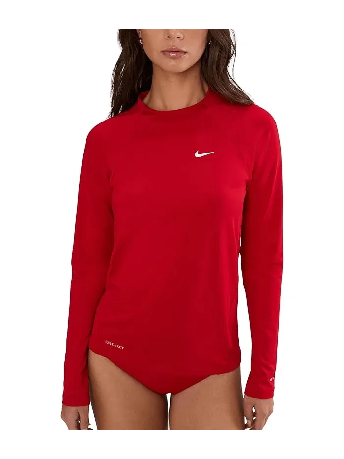 Футболка Nike Dri-FIT UV Long Sleeve Hydroguard — изображение 1 из 5, красный