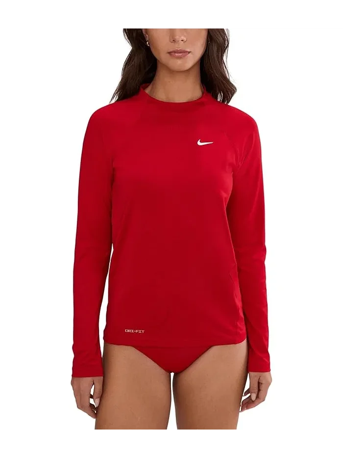 Футболка Nike Dri-FIT UV Long Sleeve Hydroguard — изображение 2 из 5, красный