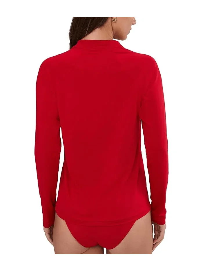 Футболка Nike Dri-FIT UV Long Sleeve Hydroguard — изображение 4 из 5, красный