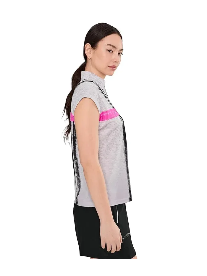 Футболка с вертикальными полосами Elegant Short Sleeve Jamie Sadock — изображение 3 из 5, черный