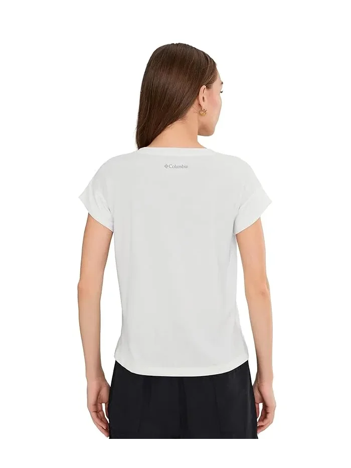 Футболка Columbia Daniela Falls V-Neck Short Sleeve Tee — изображение 4 из 5, морская соль
