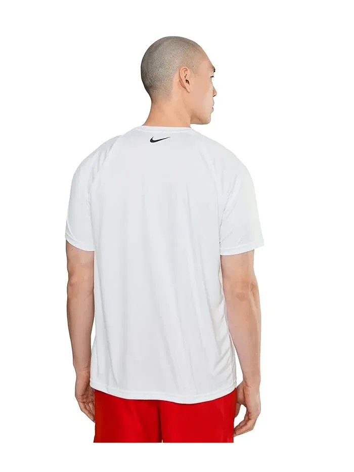 Футболка Nike Hydroguard Outline Swoosh Dri-FIT UV короткий рукав — изображение 4 из 5, белый