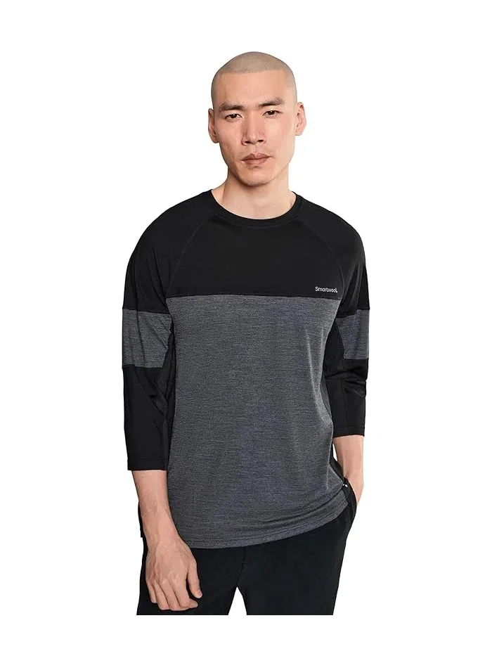 Футболка для маунтинбайка Mountain Bike 3/4 Sleeve Jersey Smartwool — изображение 1 из 5, черный темно-серый