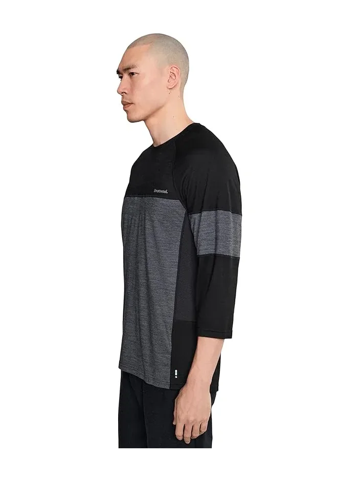 Футболка для маунтинбайка Mountain Bike 3/4 Sleeve Jersey Smartwool — изображение 3 из 5, черный темно-серый