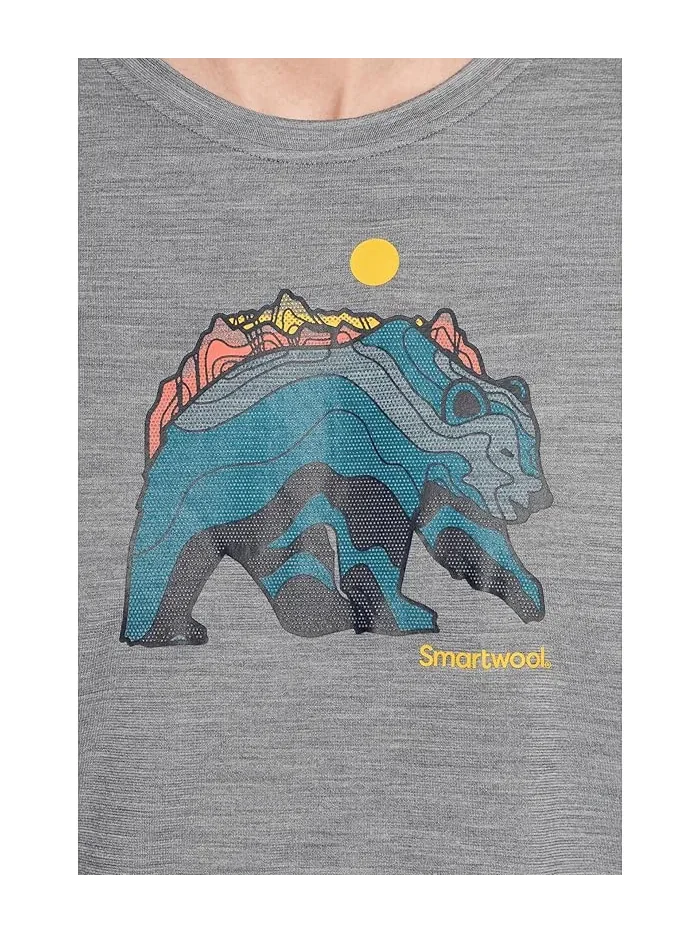 Футболка с принтом Bear Strata Smartwool — изображение 5 из 5, светлый серый