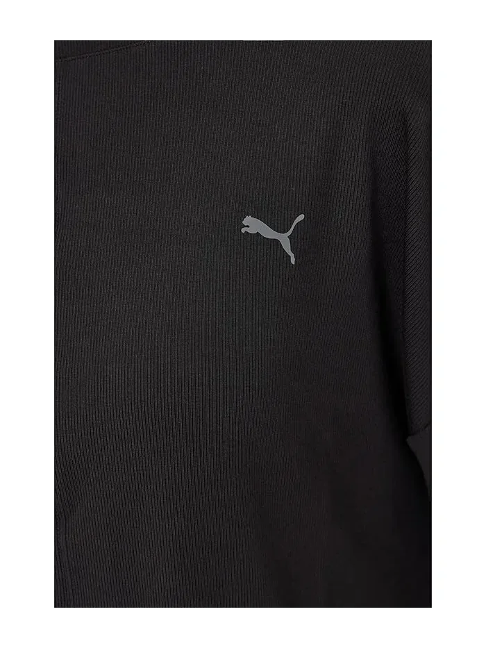 Футболка с длинным рукавом Cloudspun Ribbed Slouchy PUMA — изображение 5 из 5, черный