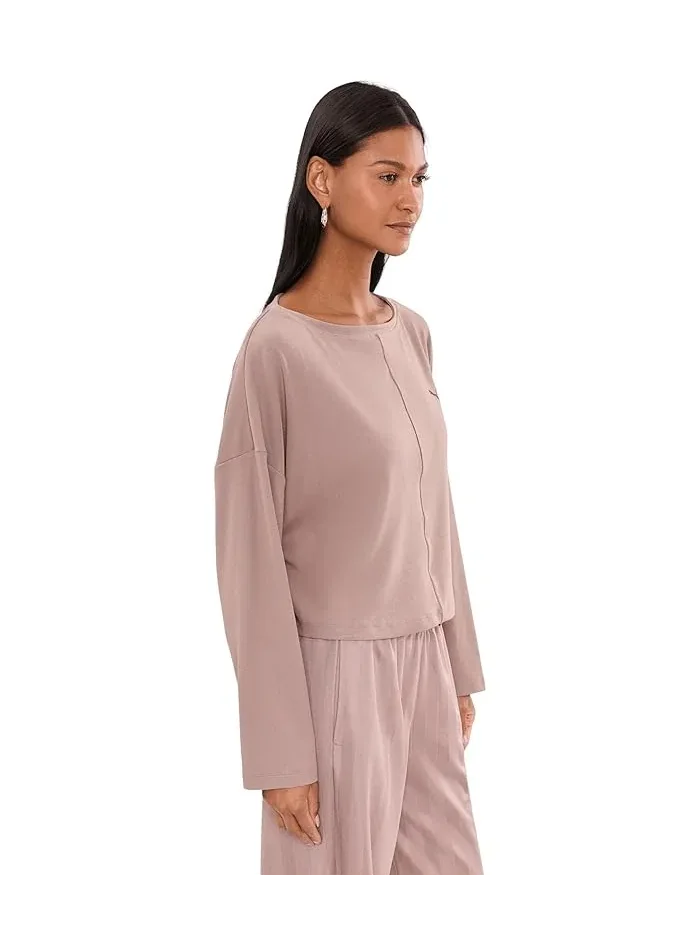 Футболка с длинным рукавом свободного кроя Cloudspun Ribbed Slouchy Long Sleeve Tee PUMA — изображение 3 из 5, зеленый