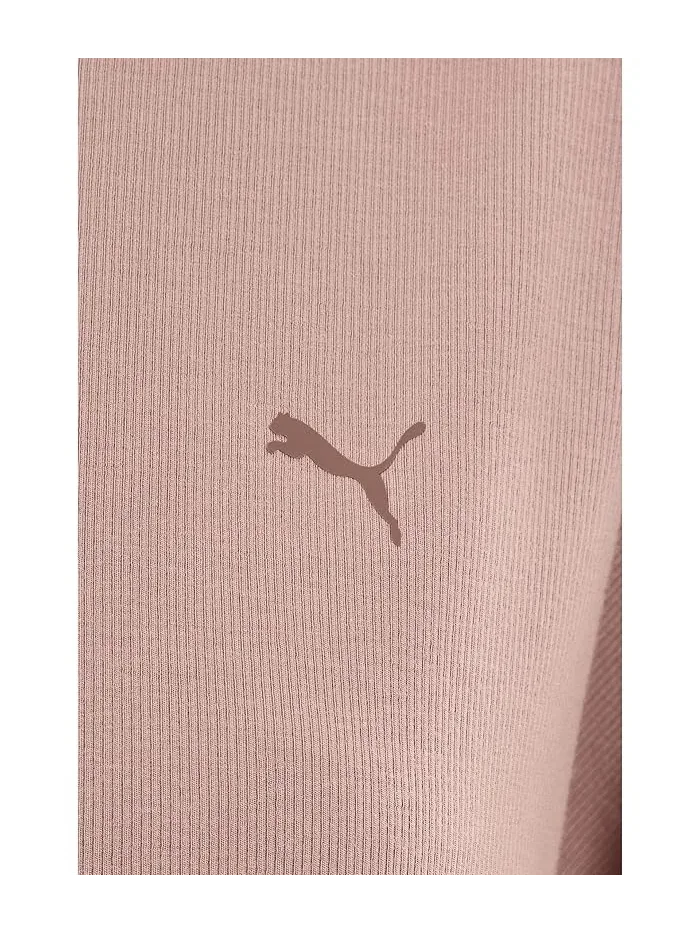 Футболка с длинным рукавом свободного кроя Cloudspun Ribbed Slouchy Long Sleeve Tee PUMA — изображение 5 из 5, зеленый