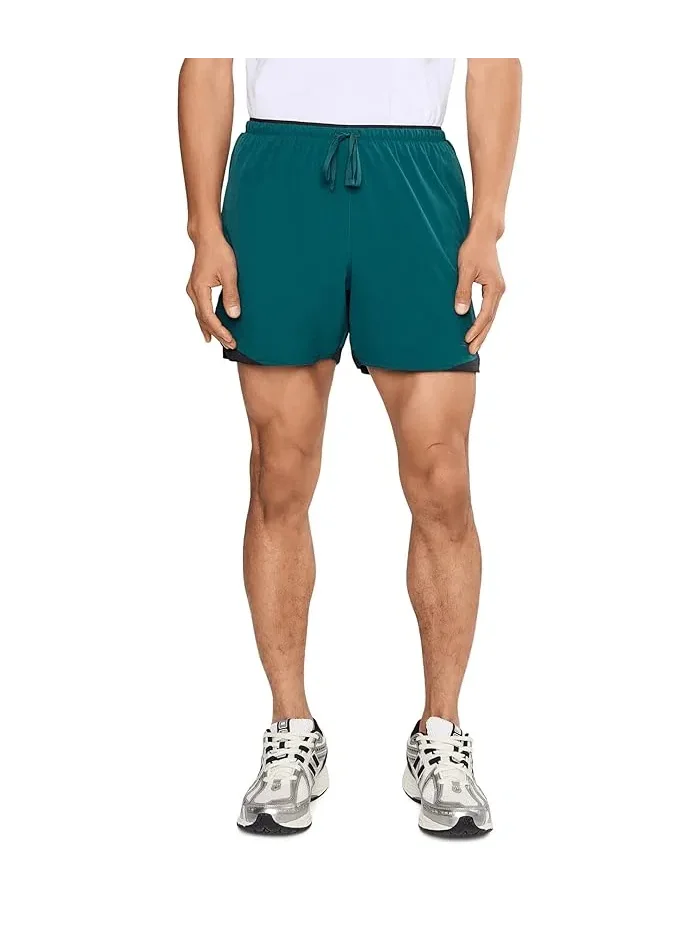 Шорты спортивные Run Essentials New Balance — изображение 1 из 5, зеленый