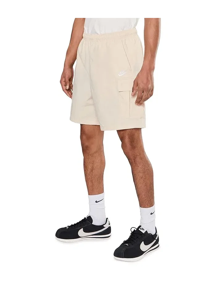 Шорты спортивные Nike Sportswear Club Utility — изображение 3 из 5, светлый хаки/белый