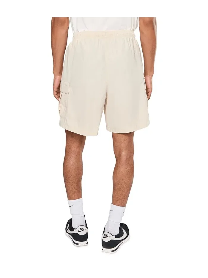 Шорты спортивные Nike Sportswear Club Utility — изображение 4 из 5, светлый хаки/белый
