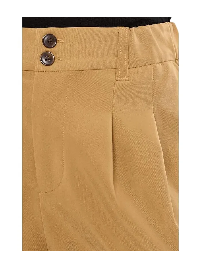 Шорты тканевые Tansy Woven Shorts Varley — изображение 5 из 5, коричневый