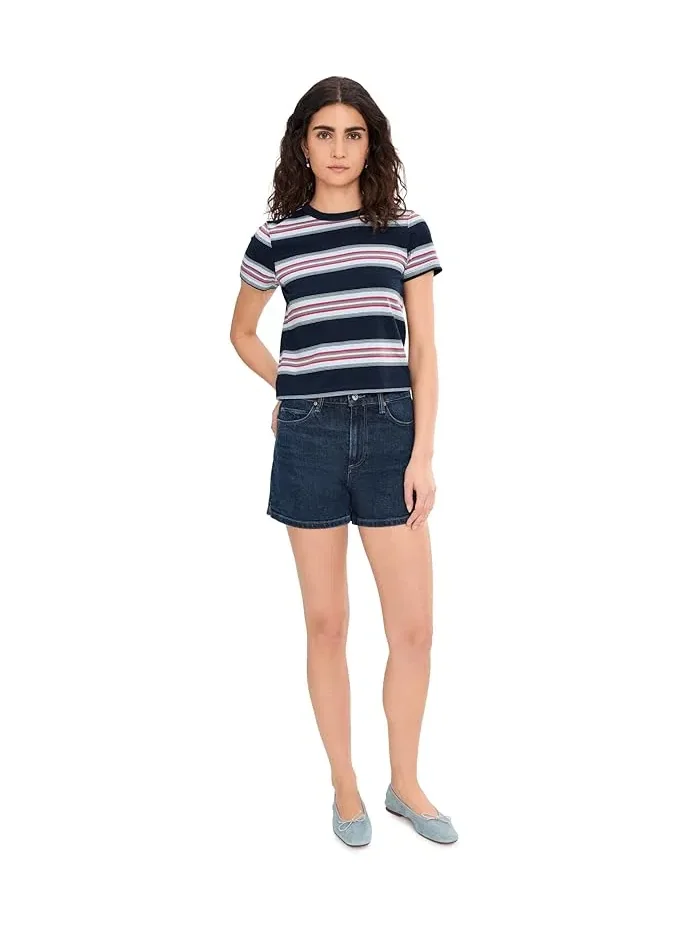 Шорты с высокой талией Dani Short Seamed Beltloops Paige, Visage — изображение 2 из 5, лик