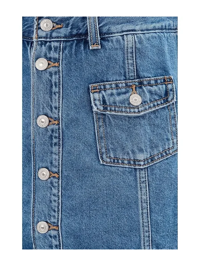 Юбка-шорты с пуговицами джинсовая Levi's Premium, Happy Vibes Curve — изображение 5 из 5, мульти
