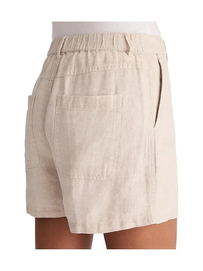 Шорты льняные The Zoe Short Madewell — изображение 5 из 5, овсяный