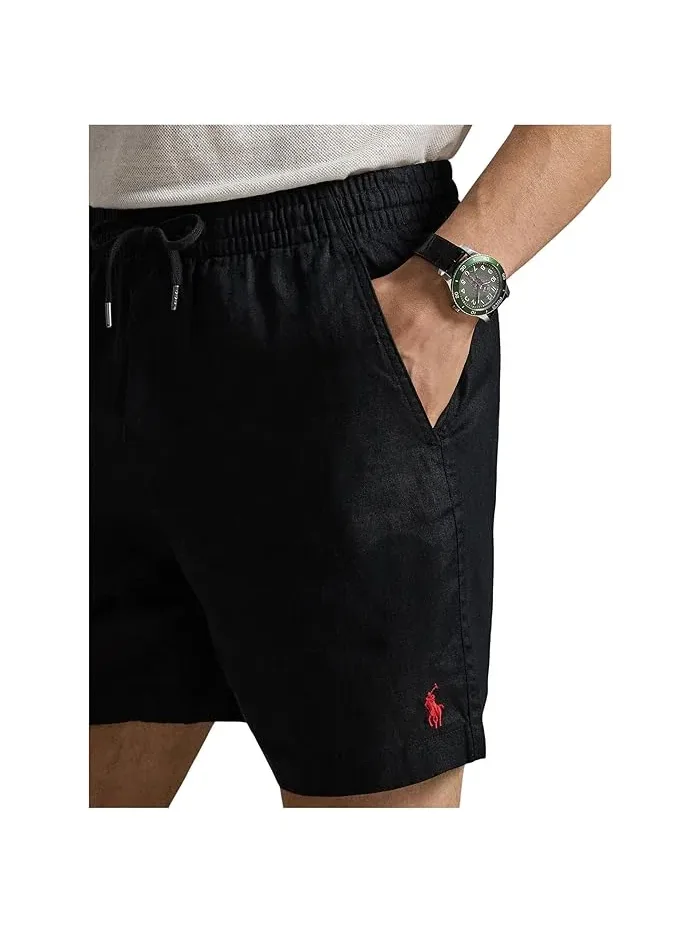 Шорты Polo Prepster из льна Polo Ralph Lauren — изображение 4 из 5, черный