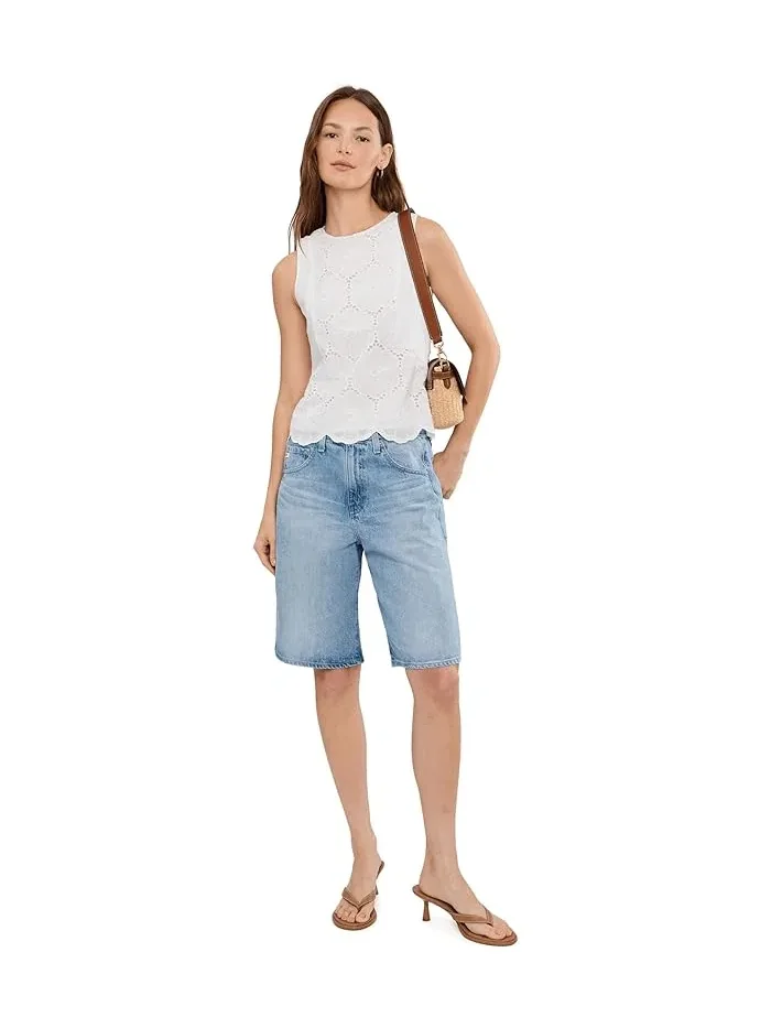 Шорты Hattie High-Rise Barrel AG Jeans, Mondrian — изображение 2 из 5, мондриан