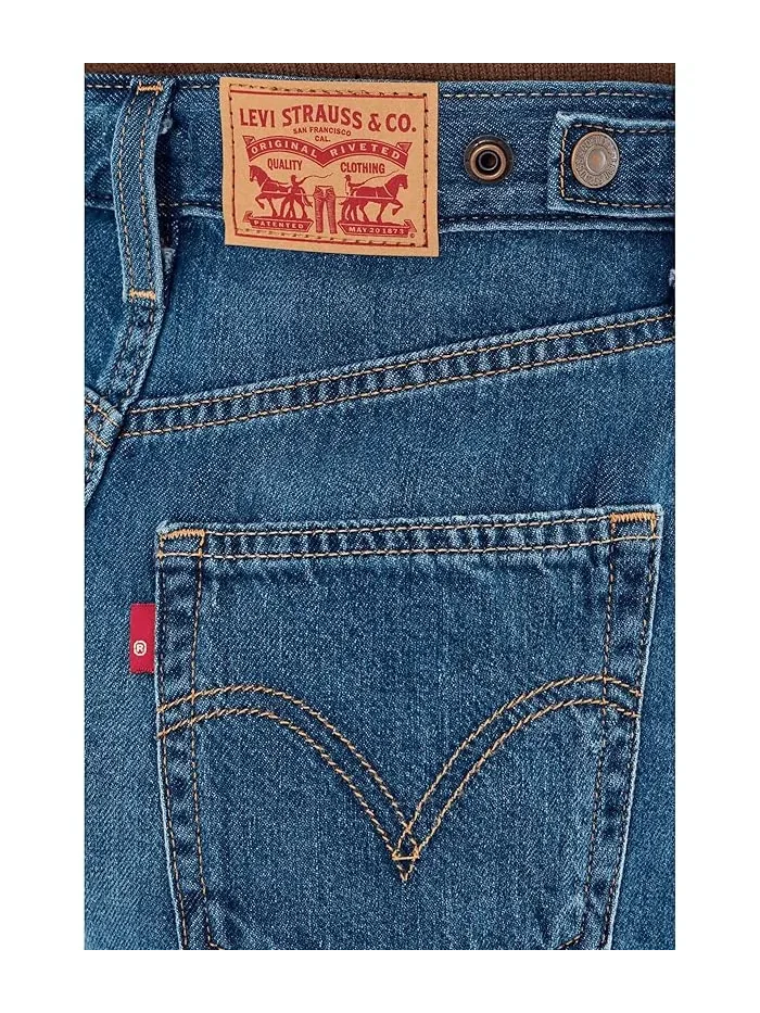 Шорты джинсовые с высокой талией Cinch Mid-thigh Levi's Womens, First or Last No DP — изображение 5 из 5, розовый