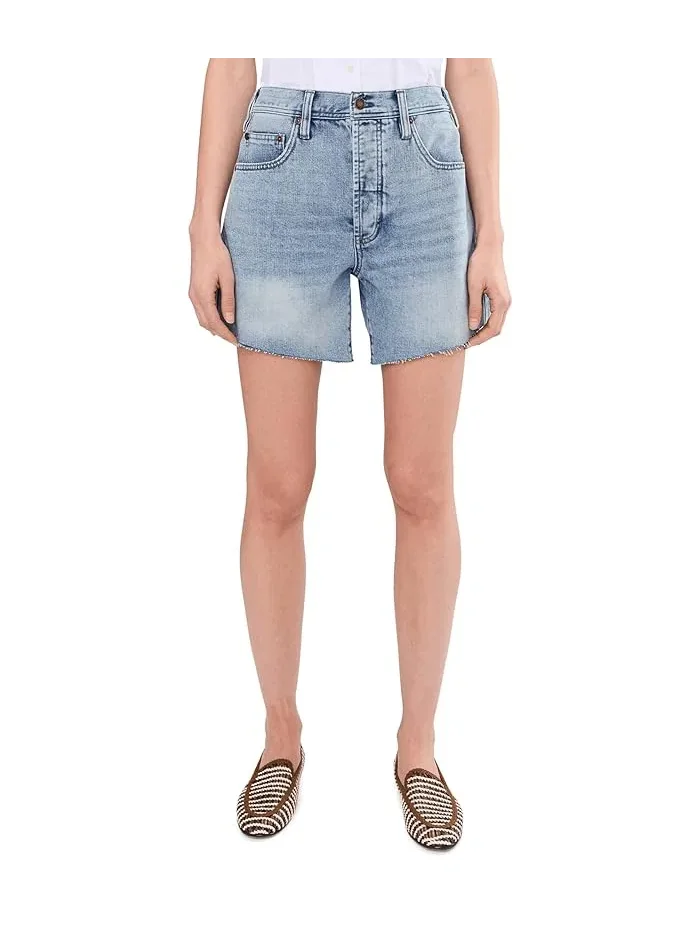 Шорты джинсовые High-Rise Vintage Cutoff Liverpool Los Angeles — изображение 1 из 5, манхэттенский